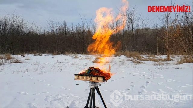 Kibrit çöpleri üzerinde tehlikeli hareketler!