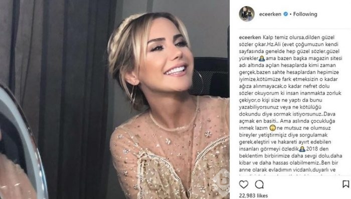 Ünlü isimlerin Instagram paylaşımları (25.12.2017)