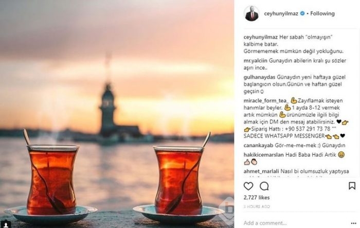 Ünlü isimlerin Instagram paylaşımları (25.12.2017)