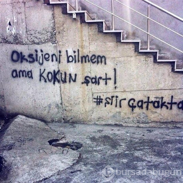 İlginç duvar yazıları