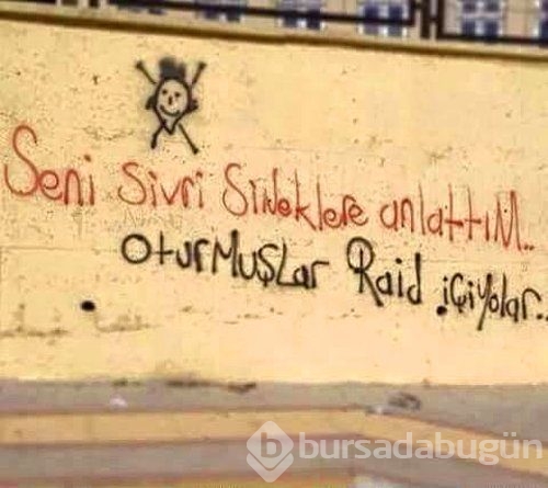 İlginç duvar yazıları