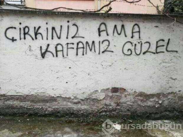 İlginç duvar yazıları