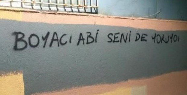 İlginç duvar yazıları
