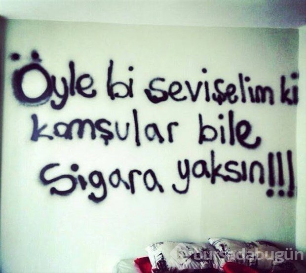 İlginç duvar yazıları
