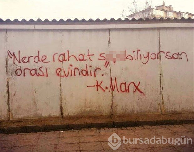İlginç duvar yazıları