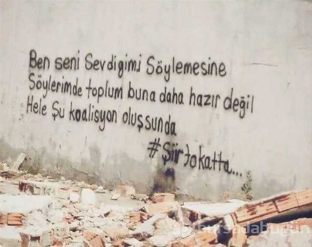 İlginç duvar yazıları