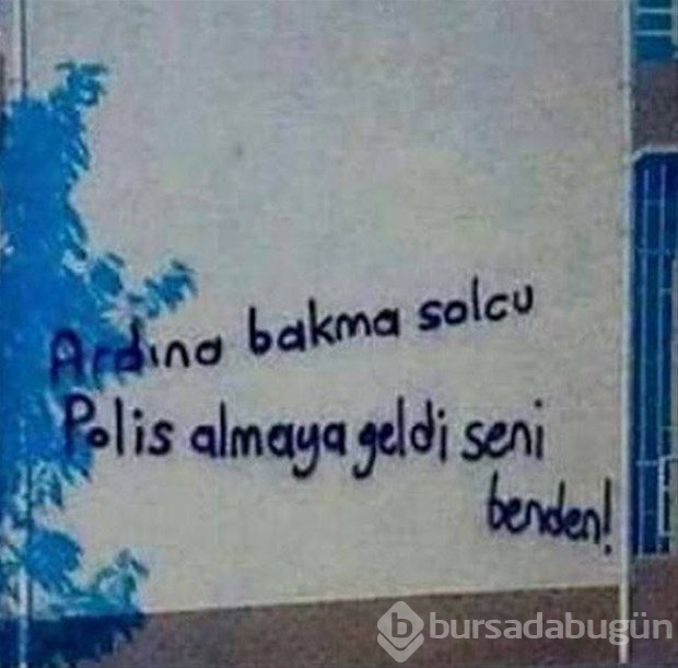 İlginç duvar yazıları