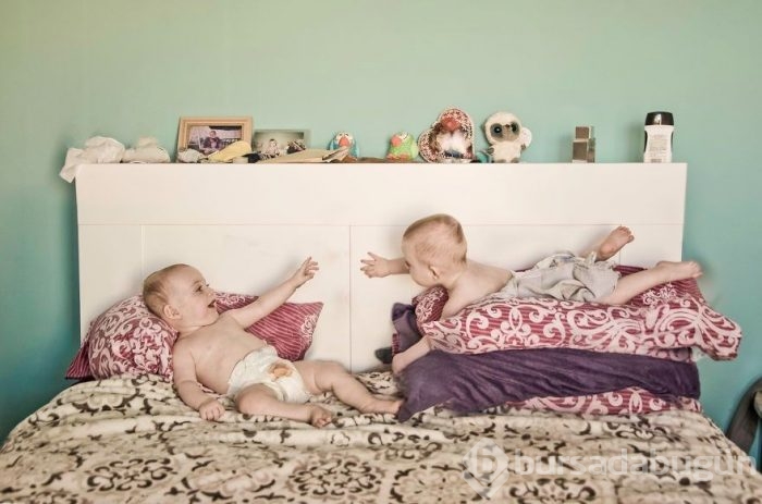 İkiz babasından yaratıcı fotoğraf projesi