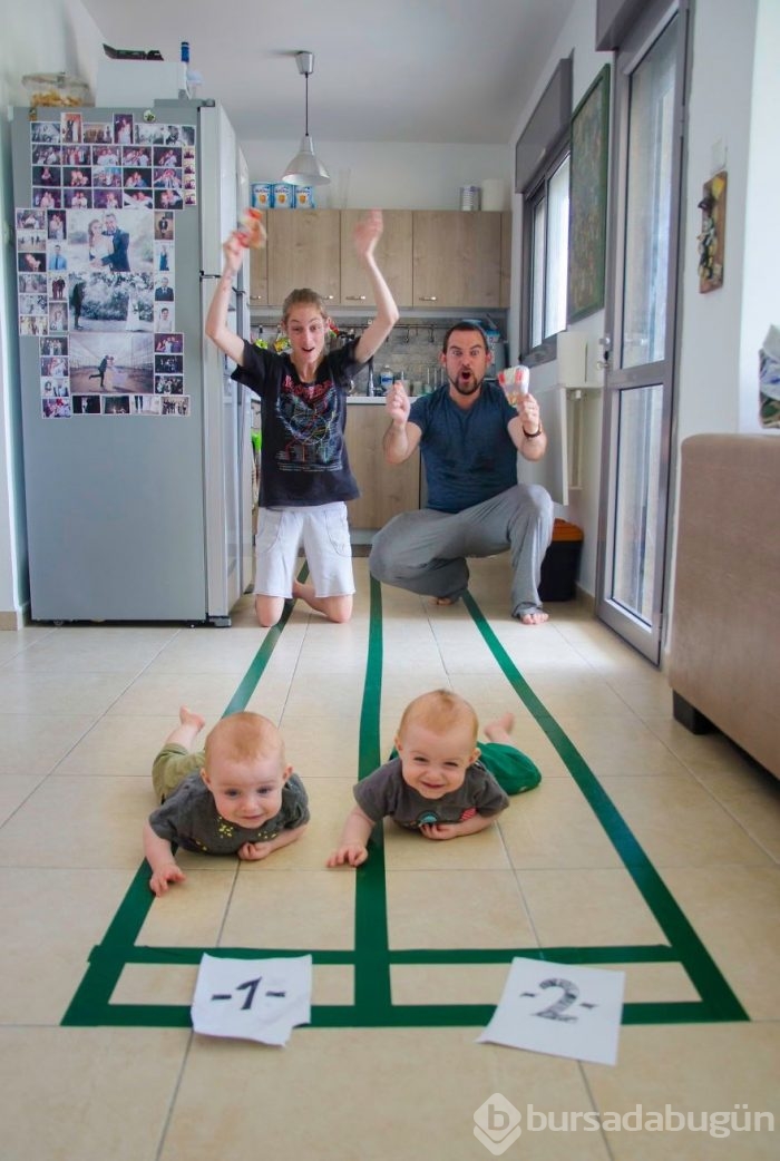 İkiz babasından yaratıcı fotoğraf projesi