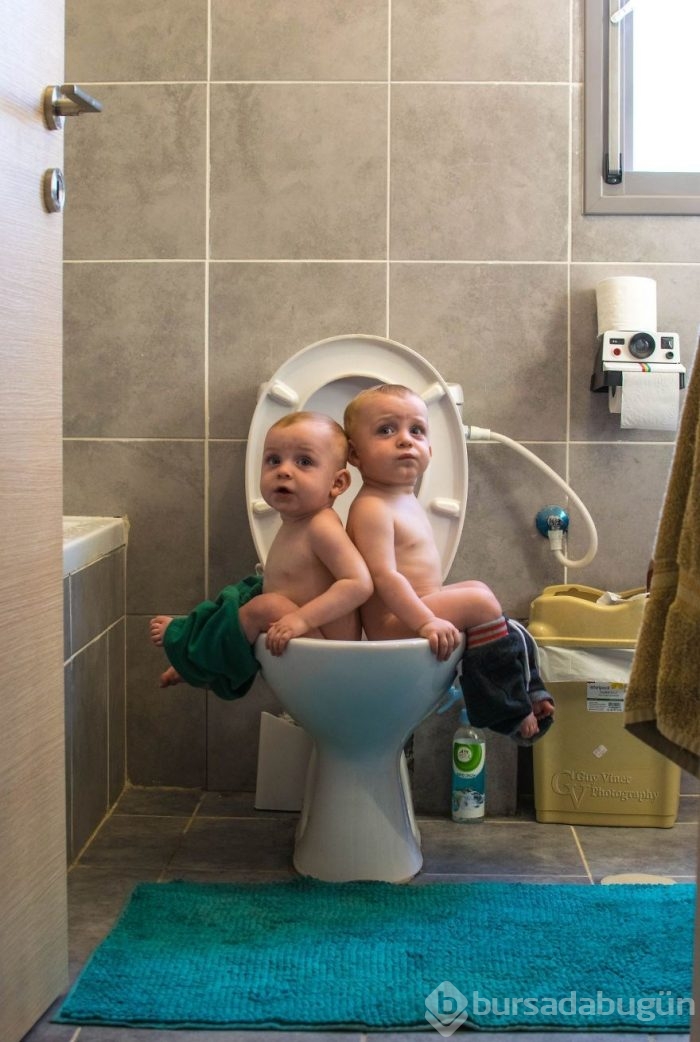 İkiz babasından yaratıcı fotoğraf projesi