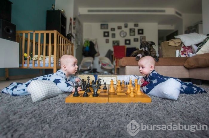 İkiz babasından yaratıcı fotoğraf projesi