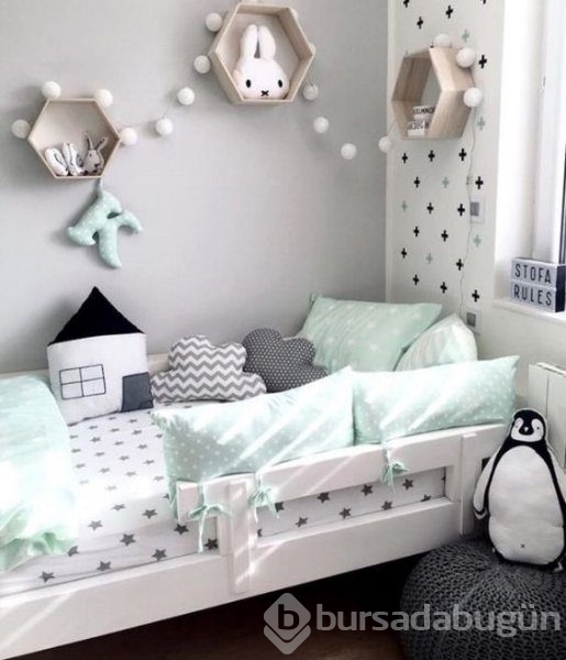 Bebek odaları için yeni trend pastel tonları
