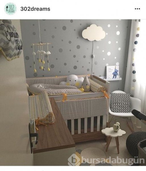 Bebek odaları için yeni trend pastel tonları
