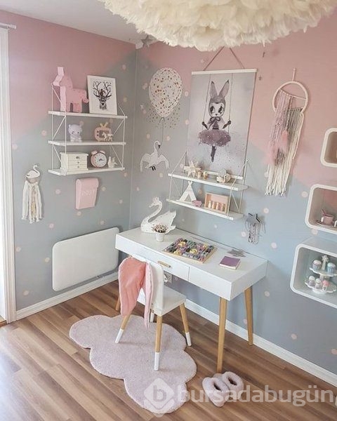 Bebek odaları için yeni trend pastel tonları
