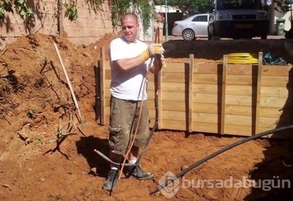Arka bahçesine öyle bir şey yaptı ki!