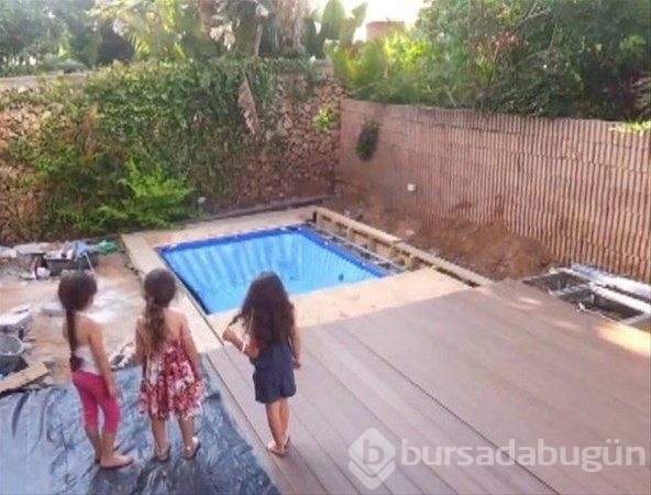 Arka bahçesine öyle bir şey yaptı ki!