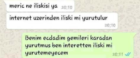 Efsane olmuş whatsapp diyalogları
