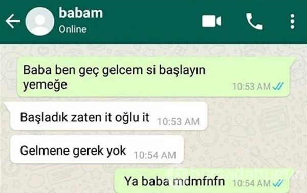 Efsane olmuş whatsapp diyalogları
