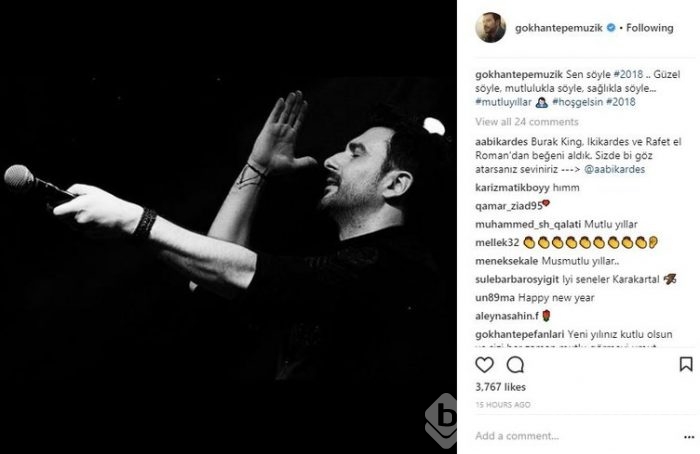 Ünlülerin Instagram paylaşımları (02.01.2018)