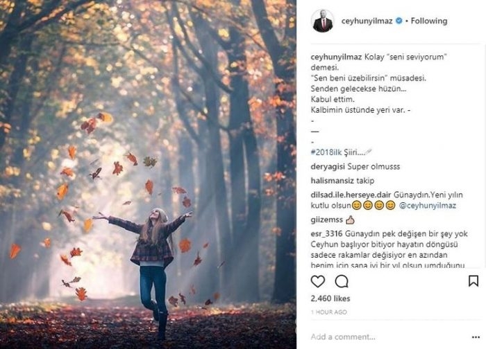 Ünlülerin Instagram paylaşımları (02.01.2018)