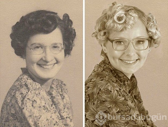 Yıllar sonra aynı fotoğrafları canlandırdılar!