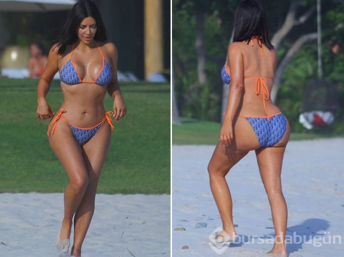 Kim Kardashian'dan yatak pozu