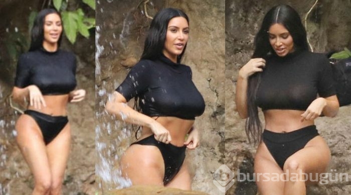 Kim Kardashian'dan yatak pozu