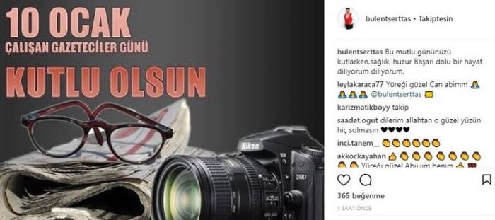 Ünlülerin Instagram paylaşımları (10.01.2018)

