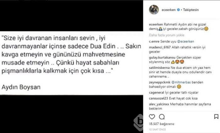 Ünlülerin Instagram paylaşımları (15.01.2018)
