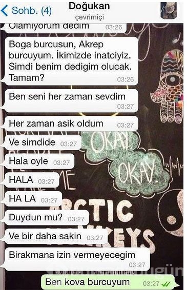 En komik Whatsapp konuşmaları