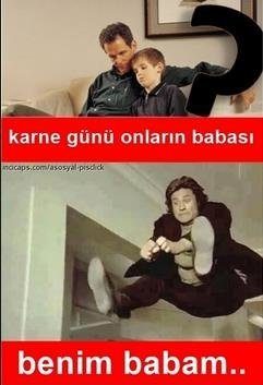 E-Okul'a bakarken babam capsleri