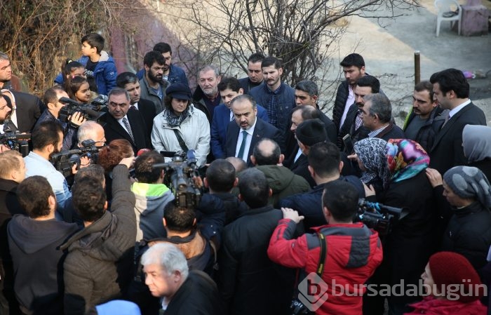 Bursa'da heyelan bölgesi drone ile görüntülendi 