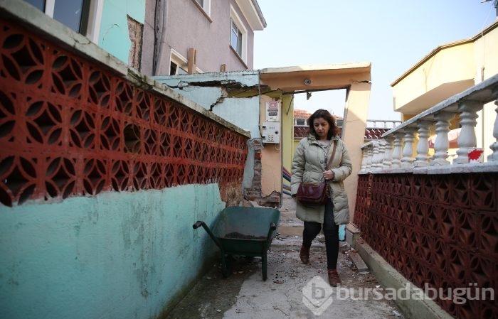 Bursa'da heyelan bölgesi drone ile görüntülendi 