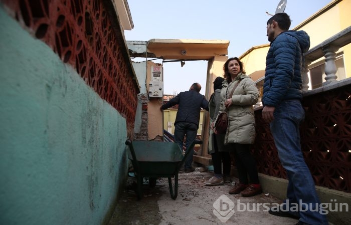 Bursa'da heyelan bölgesi drone ile görüntülendi 