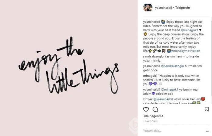 Ünlü isimlerin Instagram paylaşımları (05.02.2018)