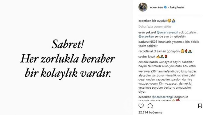 Ünlü isimlerin Instagram paylaşımları (06.02.2018)

