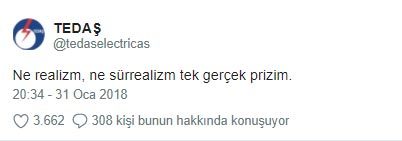 Tedaş`dan komik tweet`ler
