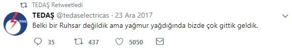 Tedaş`dan komik tweet`ler
