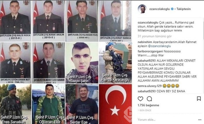 Ünlü isimlerin Instagram paylaşımları (12.02.2018)