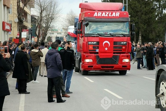 Zeytin Dalı Harekatı'na destek konvoyu