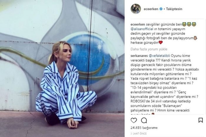 Ünlü isimlerin Instagram paylaşımları (14.02.2018)