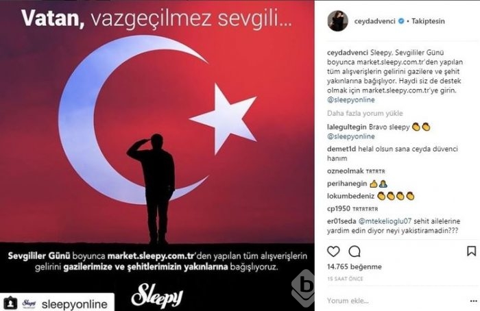 Ünlü isimlerin Instagram paylaşımları (14.02.2018)