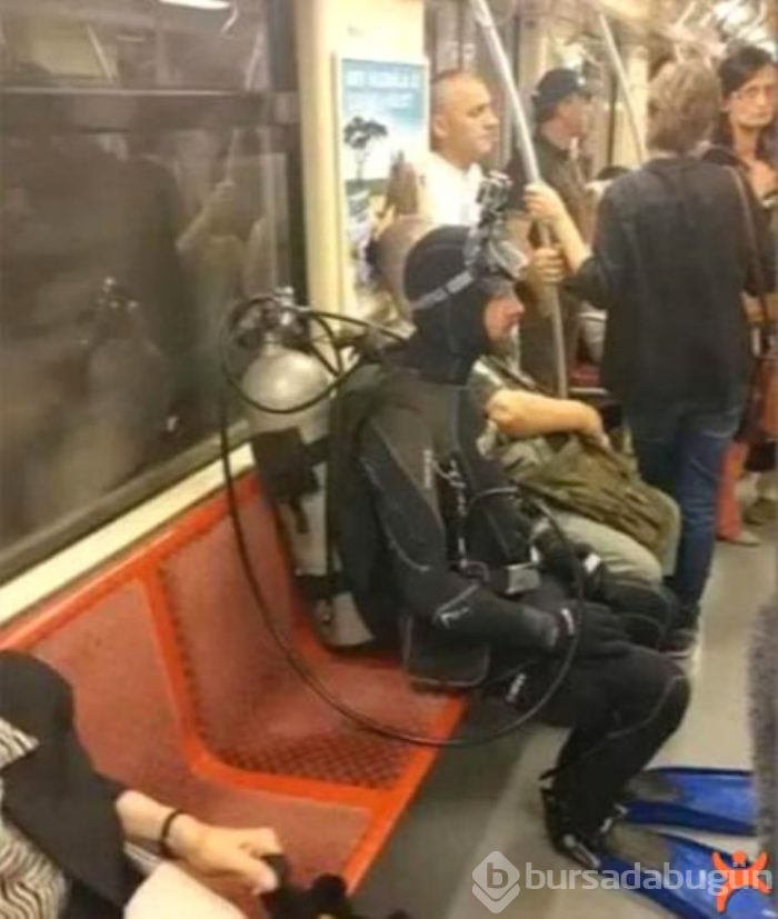 Toplu taşımada olay görüntüler