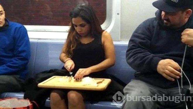 Toplu taşımada olay görüntüler