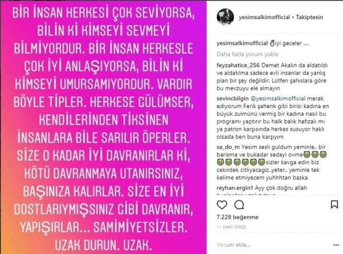 Ünlü isimlerin Instagram paylaşımları (20.02.2018)