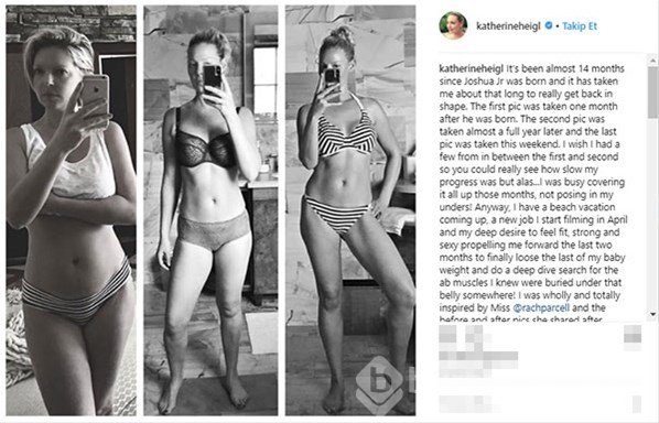 Katherine Heigl'den üçlü paylaşım