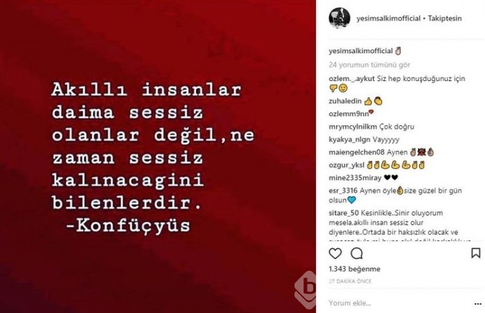Ünlülerin Instagram paylaşımları (27.02.2018)
