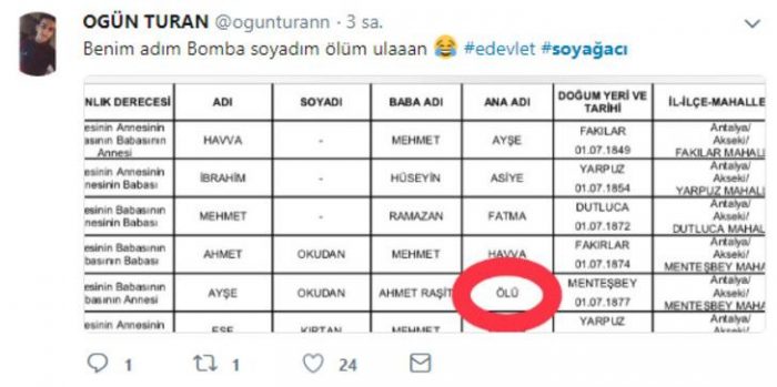 Soy ağacı sorgulama sistemi sosyal medyanın diline düştü