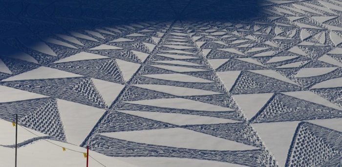 Kar ressamı Simon Beck'ten kar üzerinde sanat eserleri

