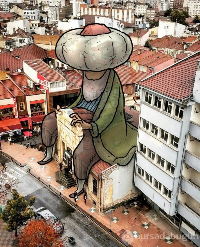 Dev illüstrasyonlarla sokakların hikayeleri
